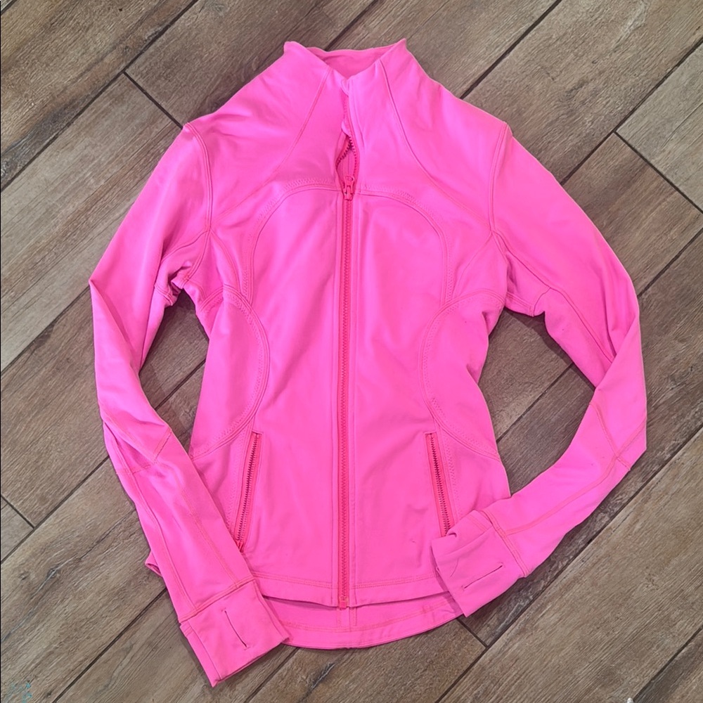 Lululemon Athletica Pink Bomber Jacket Lightweight Performance